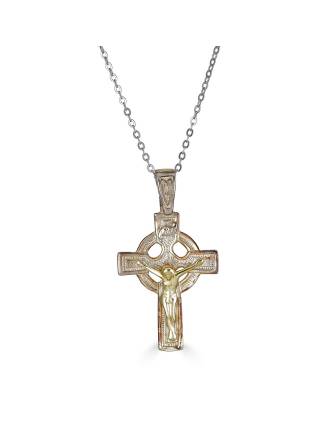 Silver Celtic Crucifix Necklace | Sterling Silver Celtic Crucifix Necklace