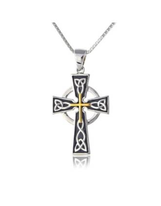 black and gold celtic cross