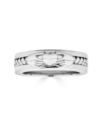 Aran Claddagh Wedding Band