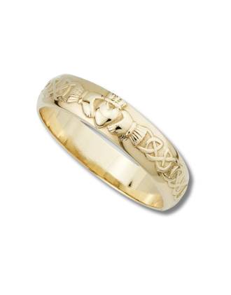 14K Gold Men’s Claddagh Wedding Ring
