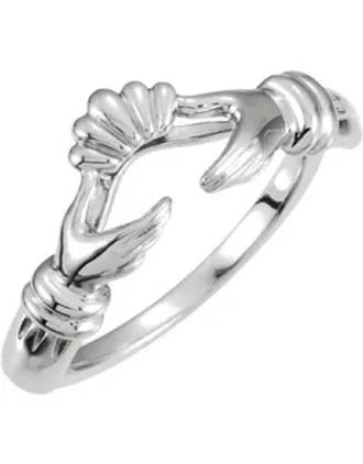 Platinum Claddagh Ring Enhancer Wrap-Style
