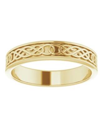 Celtic Knotwork Gold Wedding Ring