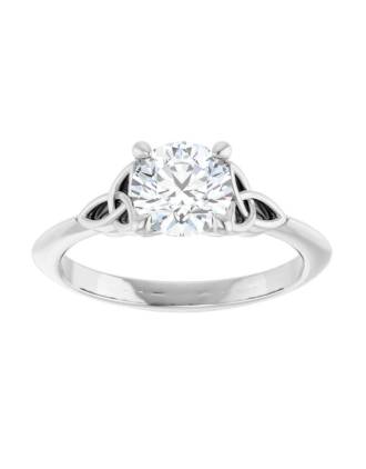 1ct Lab Diamond 14K Gold Trinity Engagement Ring