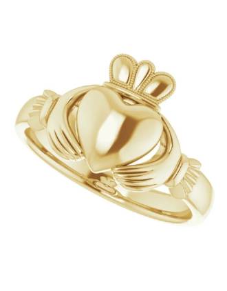 yellow gold Claddagh Ring