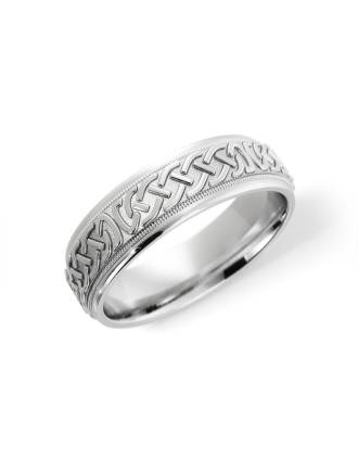 Celtic Eternity Knot Wedding Ring Sterling Silver
