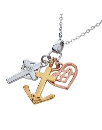 Celtic Faith Hope and Charity Pendant