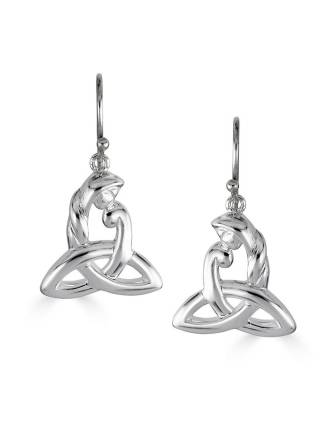 Celtic Mothers Knot Earrings Sterling Silver