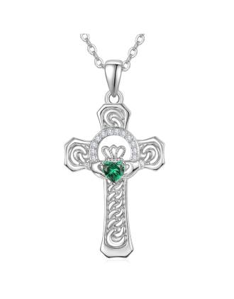 Claddagh Knot Cross Pendant