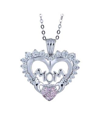 Mom Claddagh Heart Pendant