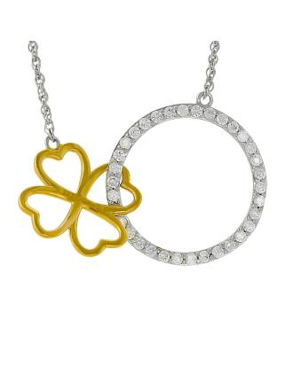 Clover Linked Circle Necklace