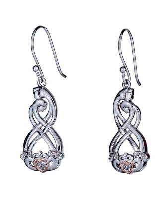 Celtic Couples Claddagh Earrings