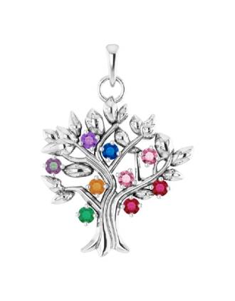 Personalized Family Tree of Life Birthstone Pendant