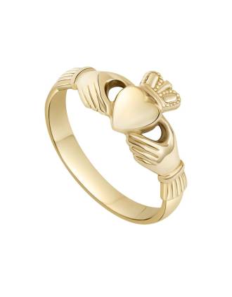 10k Yellow Gold Ladies Claddagh Ring