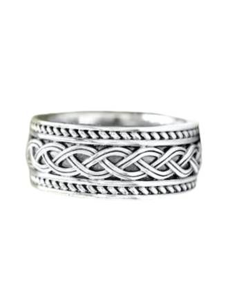 Heavy Wide Celtic Knot Ring 10MM Sterling Silver