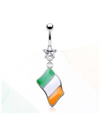 Flag of Ireland Belly Ring