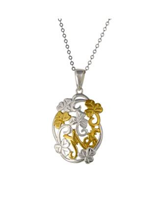 Irish Mom Pendant With Shamrocks