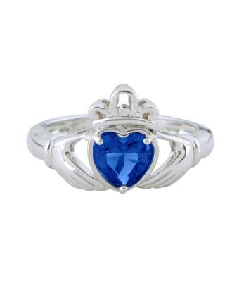 September Birthstone Claddagh Ring