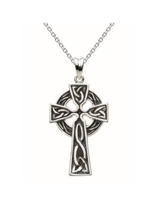 Oxidized Celtic Cross Pendant