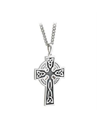 Oxidized Celtic Cross Necklace