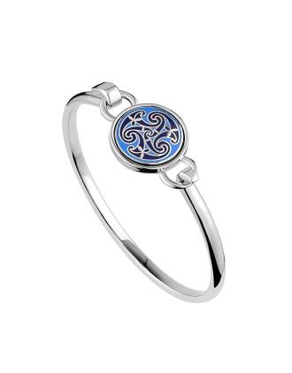 Book of Kells Blue Triskele Bangle