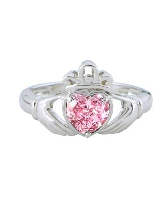 October Birthstone Claddagh Ring