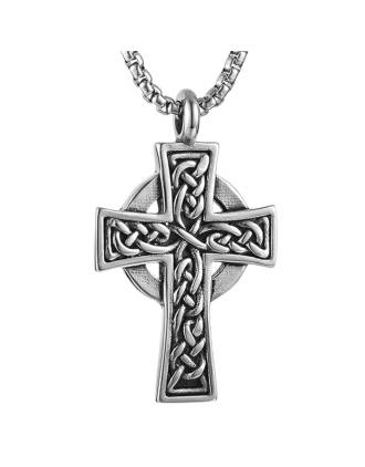 Men’s Stainless Steel Celtic Cross Necklace