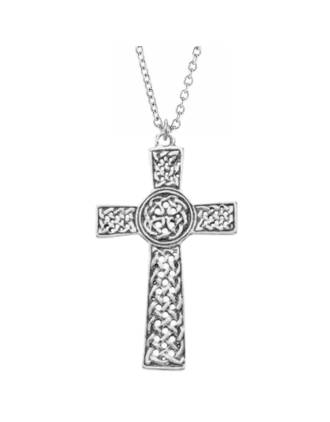 Extra Large Silver Celtic Cross Pendant