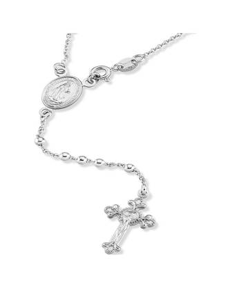 Sterling Silver Celtic Cross Rosary Necklace