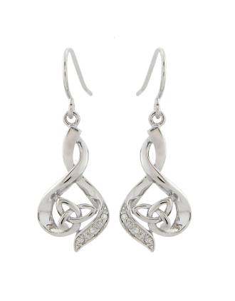 Diamond Wrapped Trinity Earrings