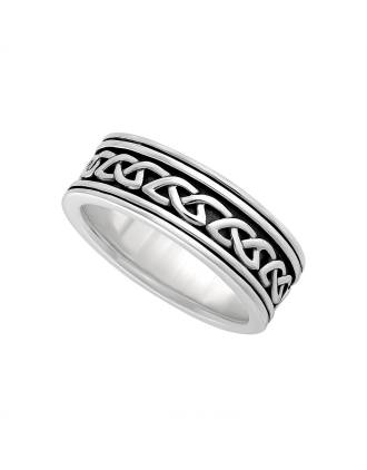 Men's Sterling Silver Heavy Oxidized Celtic Ring