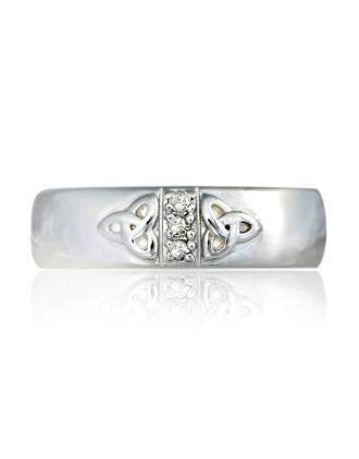 double trinity knot diamond ring