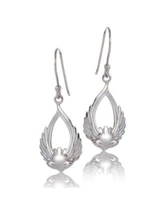 Winged Claddagh Earrings