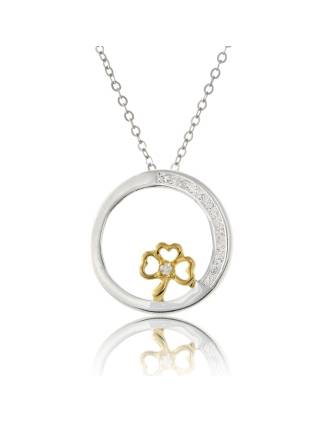Irish Journey Necklace CZ Sterling Silver