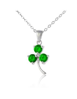 emerald shamrock pemdant