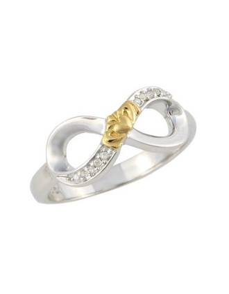 Diamond Claddagh Infinity Ring