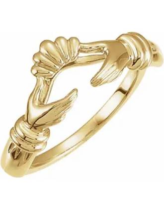 10K Gold Claddagh Ring Enhancer Wrap-Style
