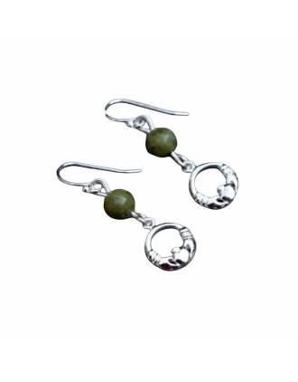 Connemara Marble Claddagh Earrings