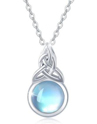 Moonstone Celtic Knot Pendant