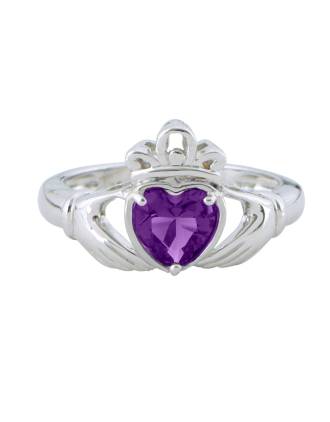 Birthstone Claddagh Ring