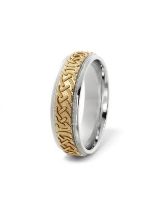 Celtic Eternity Knot Wedding Ring Siver & Gold