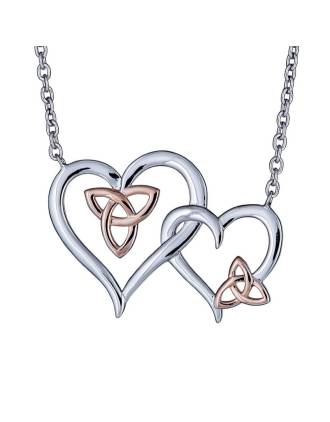 Double Celtic Hearts Necklace