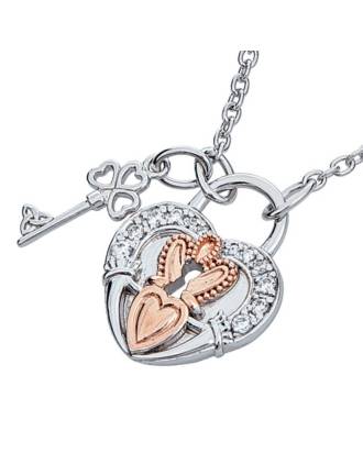 Claddagh Love Lock Necklace