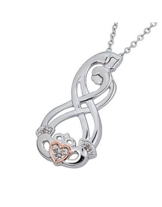 Celtic Couples Claddagh Pendant