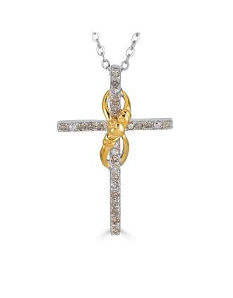 Diamond Claddagh Infinity Cross