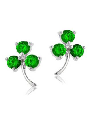 Emerald Shamrock Earrings