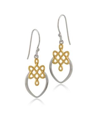 Eternity Knot Marquis Earrings