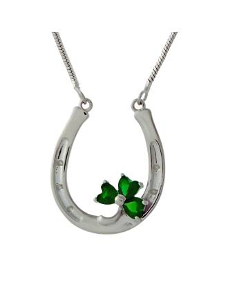 Shamrock Horseshoe Necklace