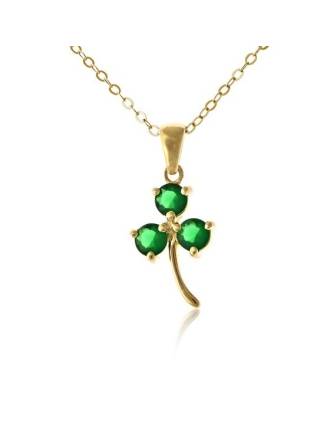 Green and Gold Shamrock pendant