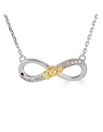 Diamond Claddagh Infinity Necklace