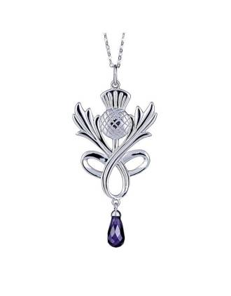 Thistle Love Knot Briolette Necklace